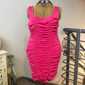 Pink Ruched sleeveless H&M Dress
